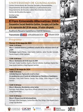 Cartel de las Jornadas: El Foro Enlazando Alternativas 2004