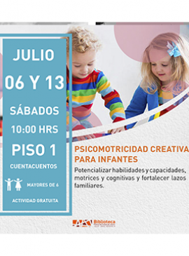 Cartel de Psicomotrocidad creativa para infantes