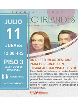 Cartel de Un deseo irlandés: Cine para personas con discapacidad visual (PDV) Cartel de Un deseo irlandés: Cine para personas con discapacidad visual (PDV)