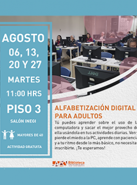Cartel de Alfabetización digital para adultos Cartel de Alfabetización digital para adultos