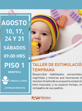 Cartel del Taller de estimulación temprana