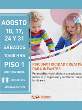 Cartel de Psicomotrocidad creativa para infantes