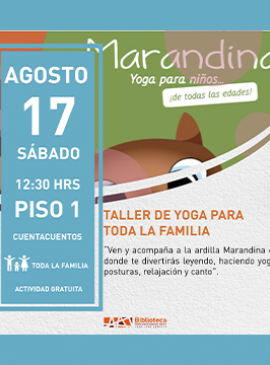 Cartel del Taller de yoga para toda la familia