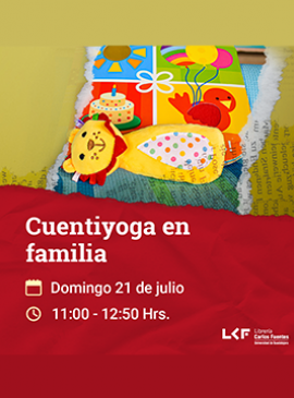 Cartel de Cuentiyoga en familia (2 años en adelante)