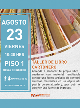 Cartel del taller de libro cartonero