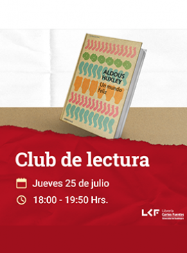 Cartel del Club de Lectura. Título: Un mundo feliz