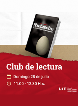 Cartel del Club de Lectura. Kintsugi Filosófico. Título: El nacimiento de la tragedia “Sócrates y la tragedia”