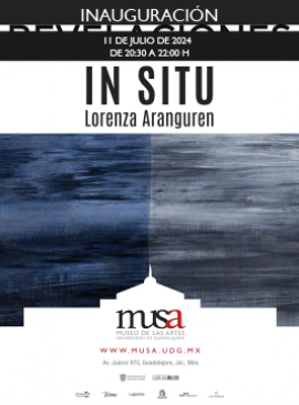 Cartel de la Inauguración de la exposición: In situ, de Lorenza Aranguren