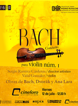 Cartel del concierto Bach para violín número 1 Cartel del concierto Bach para violín número 1