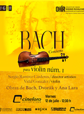 Cartel del concierto Bach para violín número 1