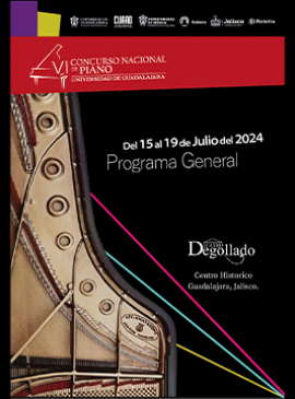 Cartel de VI Concurso Nacional de Piano de la Universidad de Guadalajara