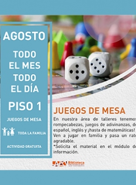 Cartel de los juegos de mesa