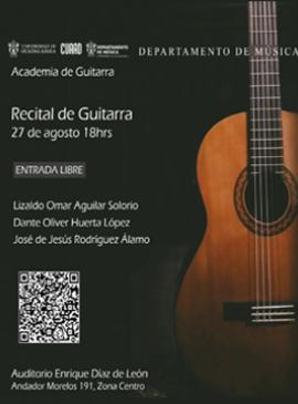 Recital de Guitarra Imagen con información sobre el Recital de Guitarra de CUAAD