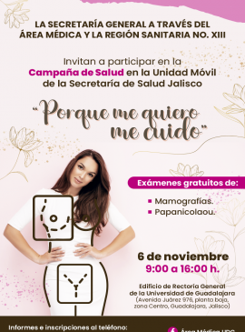 Cartel de la Campaña de salud en la Unidad Móvil de la Secretaría de Salud Jalisco Cartel de la Campaña de salud en la Unidad Móvil de la Secretaría de Salud Jalisco