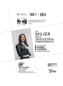 Cartel de la Charla: La mujer en la industria cinematográfica