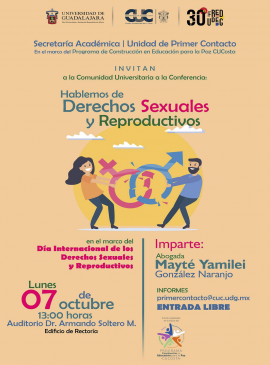 Cartel de la Conferencia: Hablemos de Derechos Sexuales y Reproductivos Cartel de la Conferencia: Hablemos de Derechos Sexuales y Reproductivos