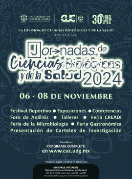 Cartel de las Jornadas de Ciencias Biológicas y de la Salud 2024