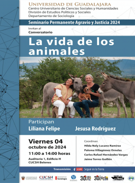 Cartel del Conversatorio: La vida de los animales