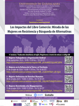 Cartel del Seminario Internacional: Los impactos del libre comercio