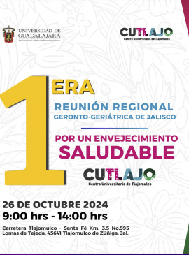 Cartel de la 1era Reunión Regional Geronto-Geriátrica de Jalisco