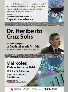 Cartel de la Ceremonia de reconocimiento a la Trayectoria Académica al Dr. Heriberto Cruz Solís