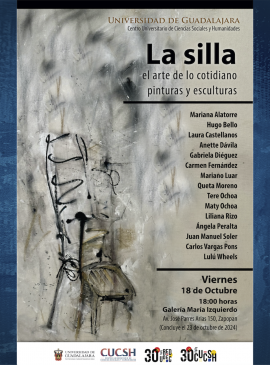 Cartel de la Exposición: "La silla: El arte de lo cotidiano pinturas y esculturas"