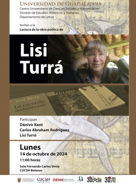 Cartel de la Lectura de la obra poética de Lisi Turrá