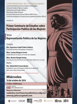 Cartel del Panel: Representación política de las mujeres