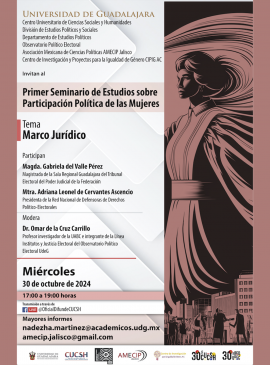 Cartel del Primer Seminario de Estudios sobre Participación Política de las Mujeres