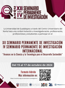 Cartel del XII Seminario Permanente de Investigación y IV Seminario Permanente de Investigación Internacional