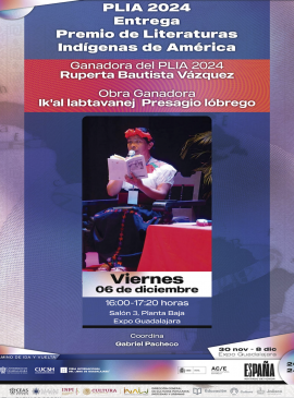 Cartel de la Ceremonia de entrega del Premio de Literaturas Indígenas de América PLIA 2024