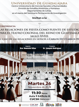 Cartel de la Conferencia: Las relaciones de fiesta como fuente de estudio para el teatro colonial del reino de Guatemala, siglo XVIII