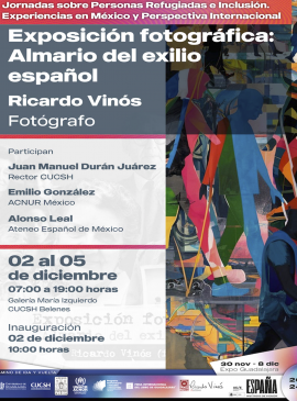 Cartel de la Exposición fotográfica: Almario del exilio español Cartel de la Exposición fotográfica: Almario del exilio español