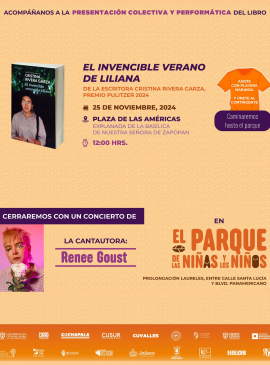 Cartel de la Presentación colectiva y perfomática del libro: El invencible verano de Liliana