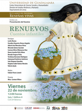 Cartel de la Presentación del fanzine: Renuevos, cuentos infantiles