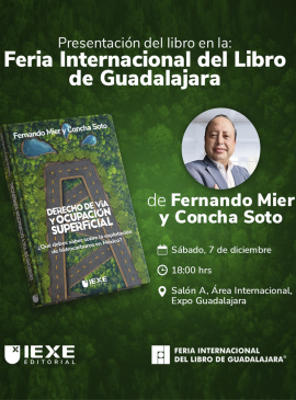 Cartel de la Presentación del libro: Derecho de vía y ocupación superficial