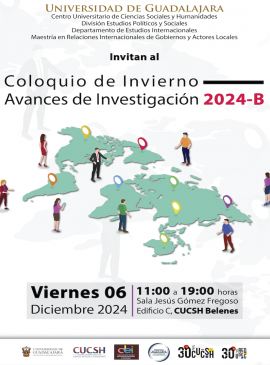 Cartel del Coloquio de Invierno. Avances de investigación 2024-B