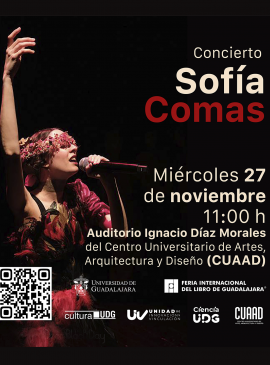 Cartel del Concierto con Sofía Comas en el CUAAD