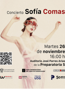 Cartel del Concierto con Sofía Comas en la Preparatoria 5