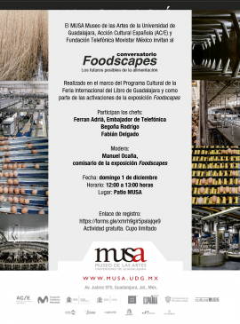 Cartel del Conversatorio: Foodscapes. Los futuros posibles de la alimentación