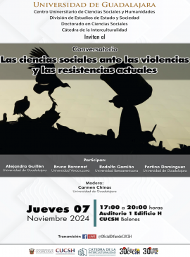 Cartel del Conversatorio: Las ciencias sociales ante las violencias y las resistencias actuales