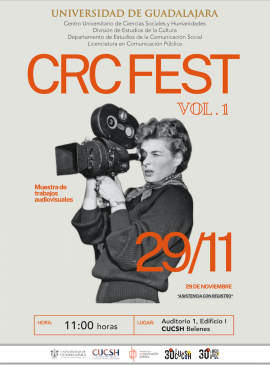 Cartel del CRC Fest Volumen I: muestra de trabajos audiovisuales