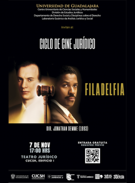 Cartel del Ciclo de Cine Jurídico: Filadelfia