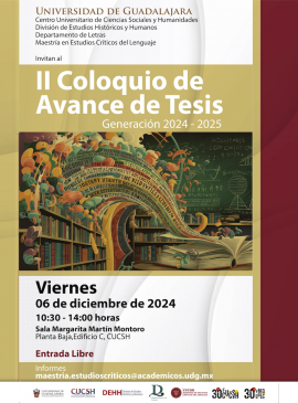 Cartel del II Coloquio de Avance de Tesis, generación 2024-2025