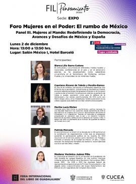 Cartel del Panel: "Mujeres al mando: Redefiniendo la Democracia, Avances y Desafíos de México y España"