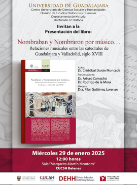 Cartel de la Presentación del libro: Nombraban y Nombraron por músico...