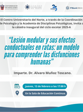 Cartel de la Conferencia: Lesión medular y sus efectos conductuales en ratas: Un modelo para comprender las disfunciones humanas