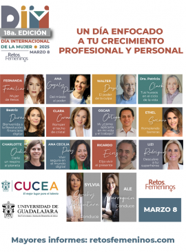 Cartel del 18a. Edición del Día Internacional de la Mujer “Retos femeninos”