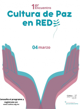 Cartel del 1er. Encuentro de Cultura de Paz en RED