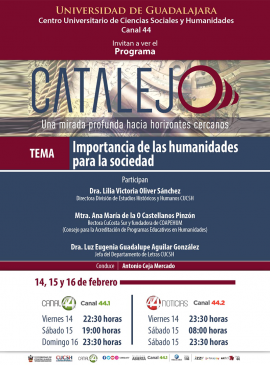 Cartel del Programa Catalejo: "Importancia de las humanidades para la sociedad"